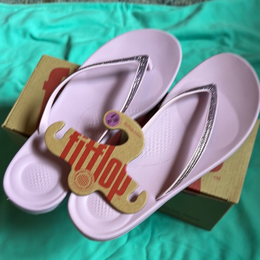 FitFlop Lilac Sandals with Sparkle Straps